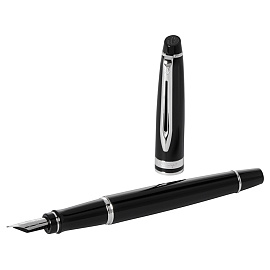 Ручка перьевая Waterman "Expert Black CT" синяя, 1,0мм, подарочная упаковка