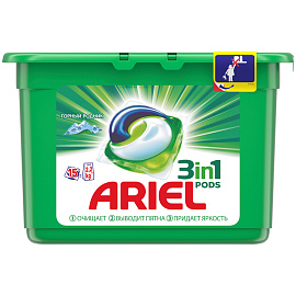 Капсулы для стирки Ariel 3 в 1 для белого белья 432 г (15 капсул в упаковке)