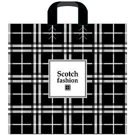 Пакет с петлевой ручкой Артпласт "Scotch fashion", 40*40+5см, 100мкм