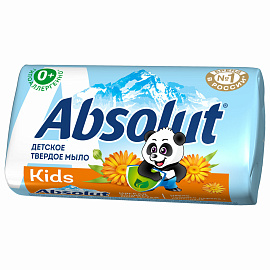 Мыло туалетное детское 90 г, ABSOLUT KIDS "Календула", натуральное, 07357, 6063