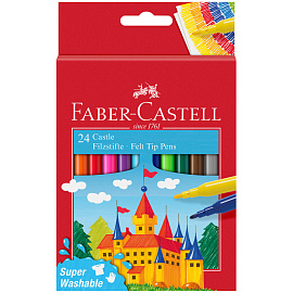 Фломастеры Faber-Castell Замок 24 цвета смываемые