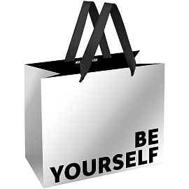 Пакет подарочный 23*18*10см MESHU "Be yourself", матовая ламинация