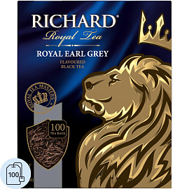 Чай черный Richard Royal Earl Grey 100 пакетиков (бергамот)