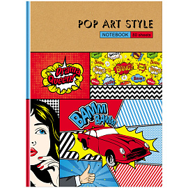 Бизнес-блокнот А4, 80л., BG "POP art", глянцевая ламинация