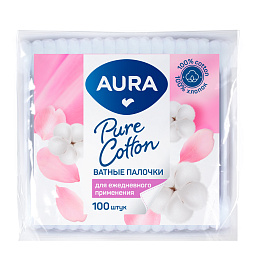 Палочки ватные Aura 100 штук