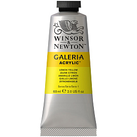 Краска акриловая художественная Winsor&Newton "Galeria", 60мл, туба, желтый лимон