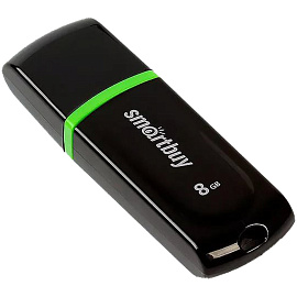 Флеш-диск 8 GB, SMARTBUY Paean, USB 2.0, черный, SB8GBPN-K