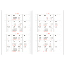 Ежедневник датированный 2025г., А5, 176л., твердый переплет, кожзам, BG "Nebraska. Black", черный