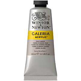 Краска акриловая художественная Winsor&Newton "Galeria", 60мл, туба, бледная умбра