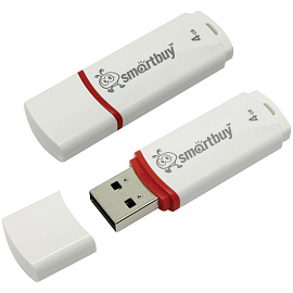 Флеш-память USB 2.0 4 ГБ Smartbuy Crown (SB4GBCRW-W)