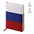 Ежедневник недатированный, А5, 160л., кожзам, OfficeSpace "Flag", триколор Фото 1