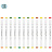 Набор двусторонних маркеров для скетчинга MESHU 12цв., осенние цвета, корпус трехгранный, пулевид./клиновид.наконечники, ПВХ-бокс Фото 0