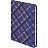 Ежедневник недатированный Attache Tartan 7БЦ Soft Touch А5 128 листов синий с фиксирующей резинкой