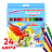 Карандаши цветные акварельные ЮНЛАНДИЯ "ЮНЫЙ ВОЛШЕБНИК", 24 цвета, шестигранные, грифель 3 мм, натуральное дерево, 181404