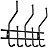 Вешалка настенная ТС1М (черный, 5 крючков)